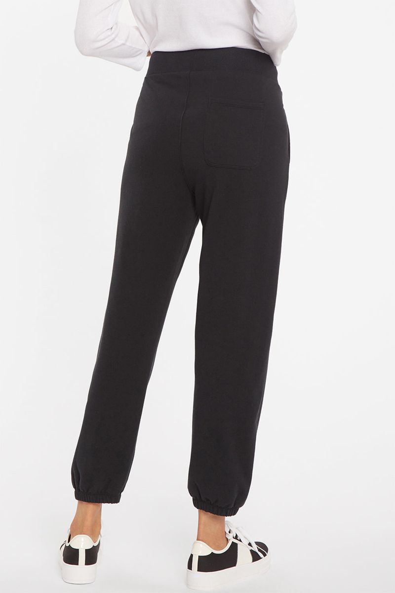 Black Women's NYDJ Elastic Hem Sweat Pants | NZ 769LBRSGC