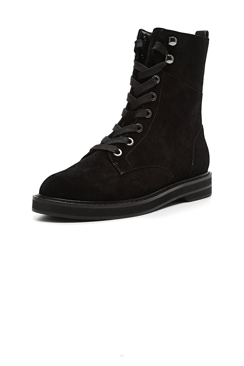 Black Women's NYDJ Estella Lace-Up Boots | NZ 340HBWAVO