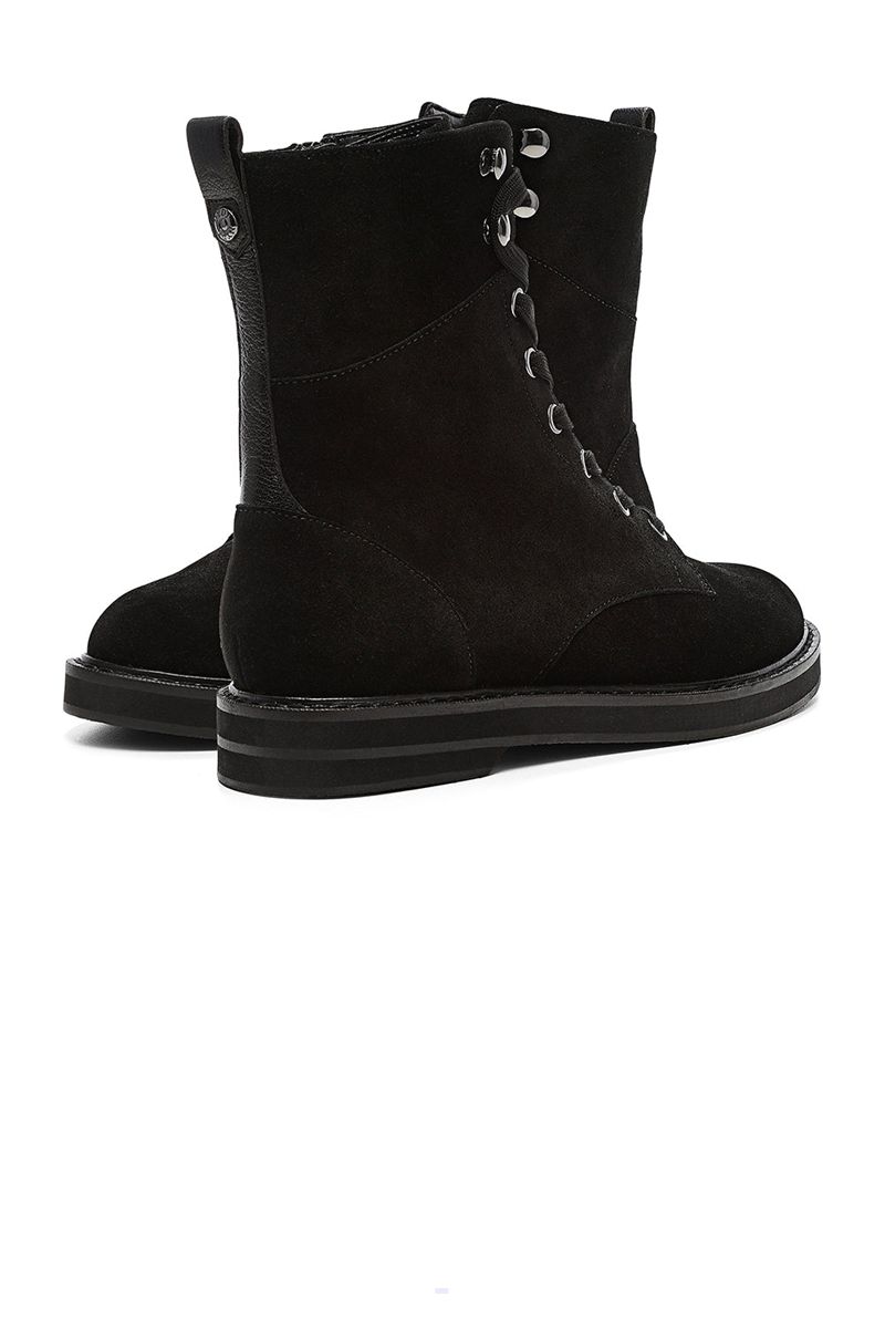 Black Women's NYDJ Estella Lace-Up Boots | NZ 340HBWAVO