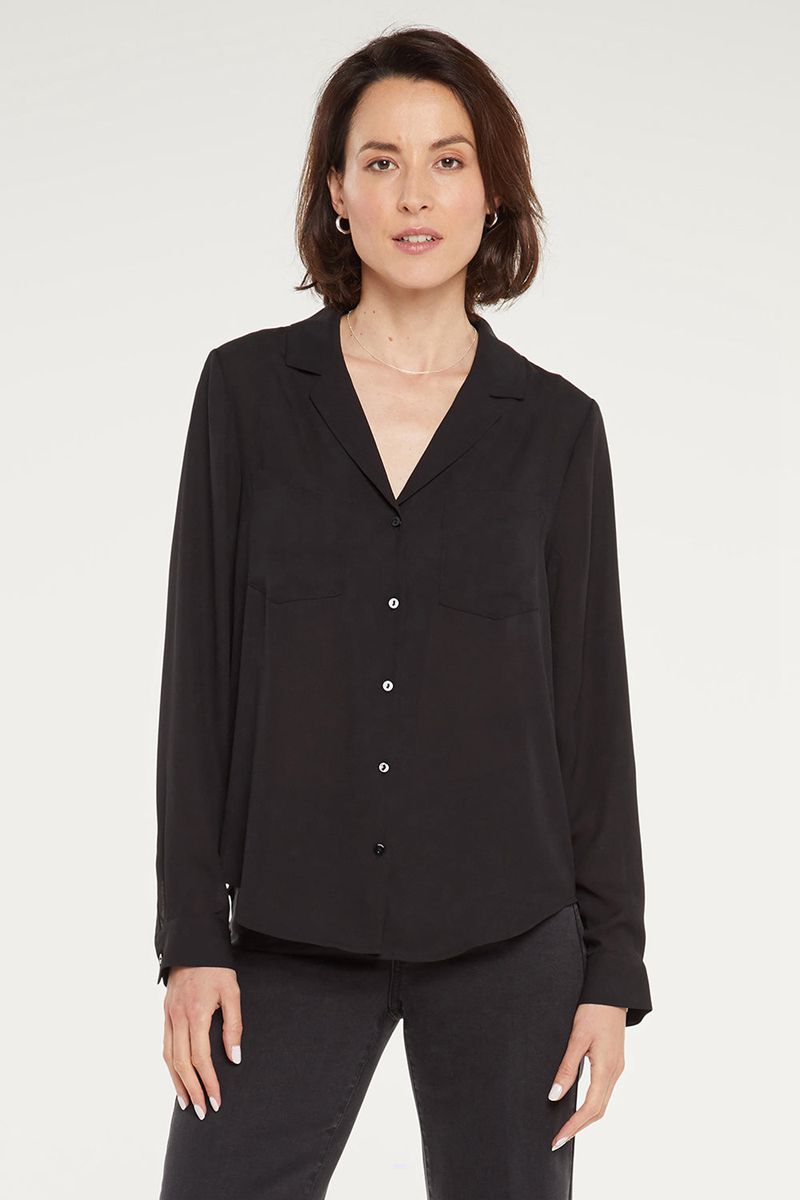 Black Women\'s NYDJ Gabrielle Blouse | NZ 649WEIYXT