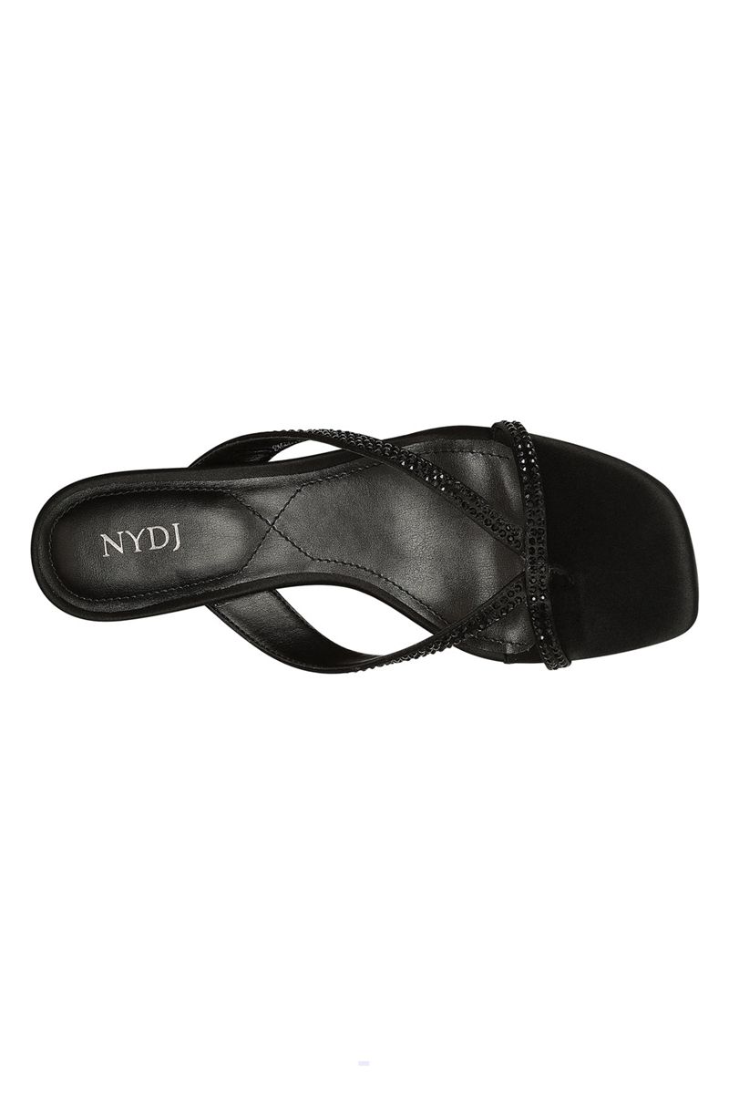 Black Women's NYDJ Glynn Block Heel Sandals | NZ 963VWTDXR