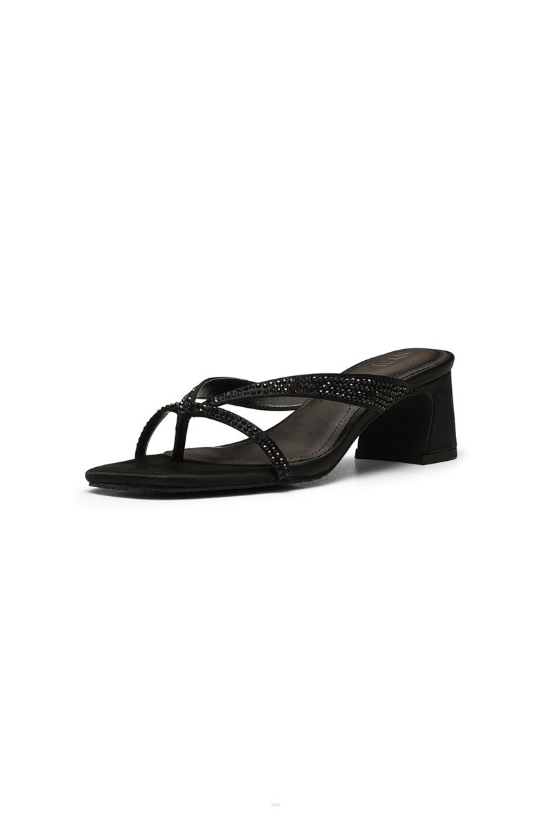 Black Women's NYDJ Glynn Block Heel Sandals | NZ 963VWTDXR