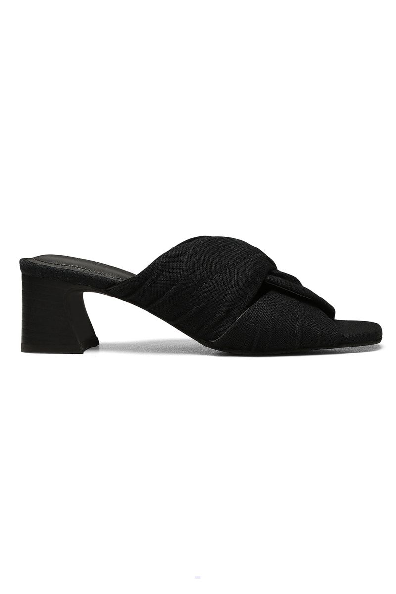 Black Women's NYDJ Griselda Twisted Knot Mules | NZ 169CLWGVO