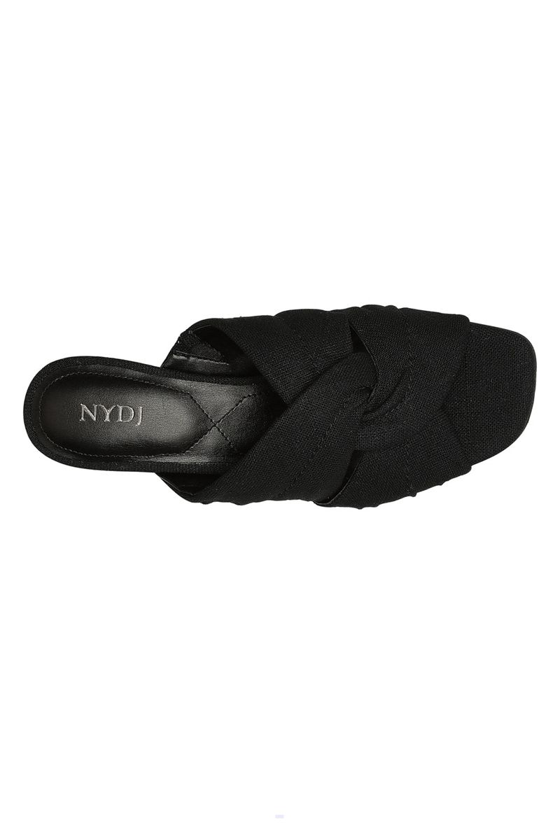 Black Women's NYDJ Griselda Twisted Knot Mules | NZ 169CLWGVO