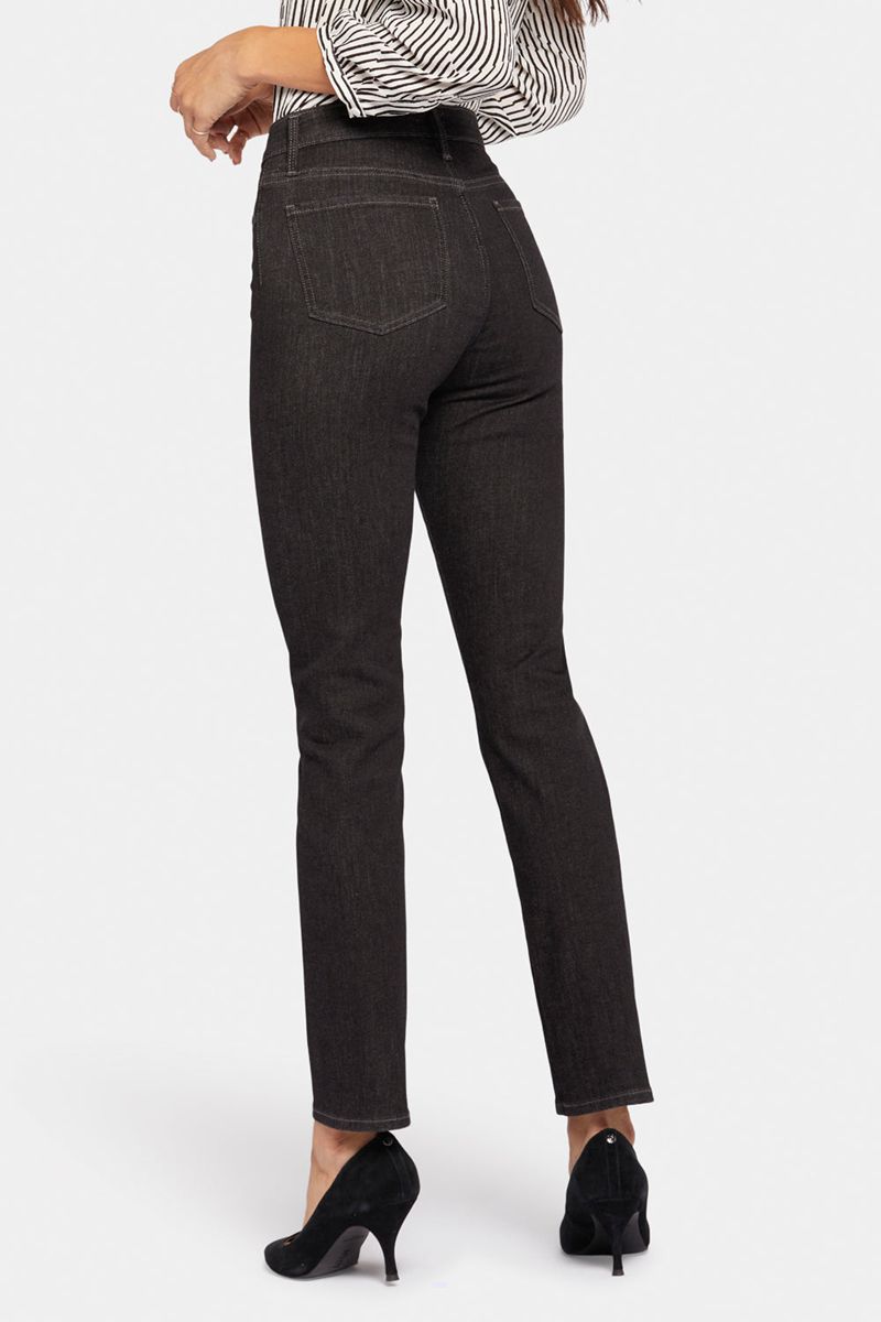 Black Women's NYDJ Le Silhouette Sheri Slim Jeans | NZ 512ISZOMV