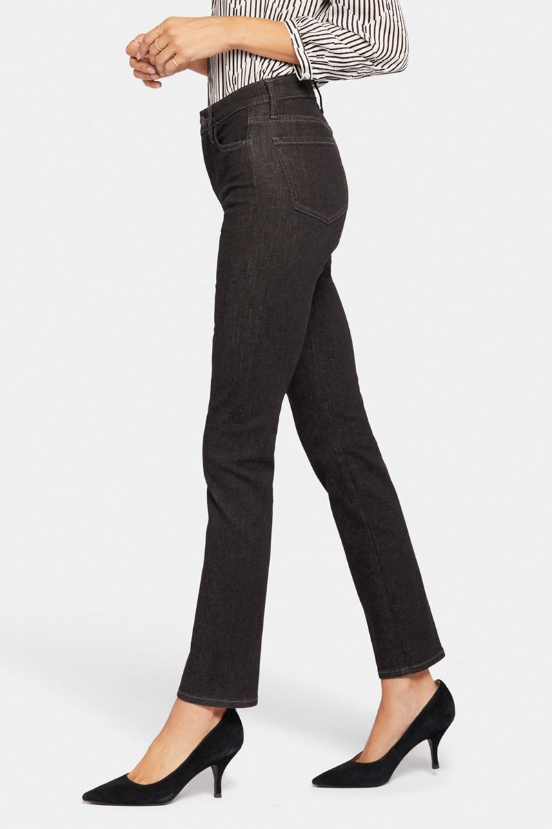 Black Women's NYDJ Le Silhouette Sheri Slim Jeans | NZ 512ISZOMV