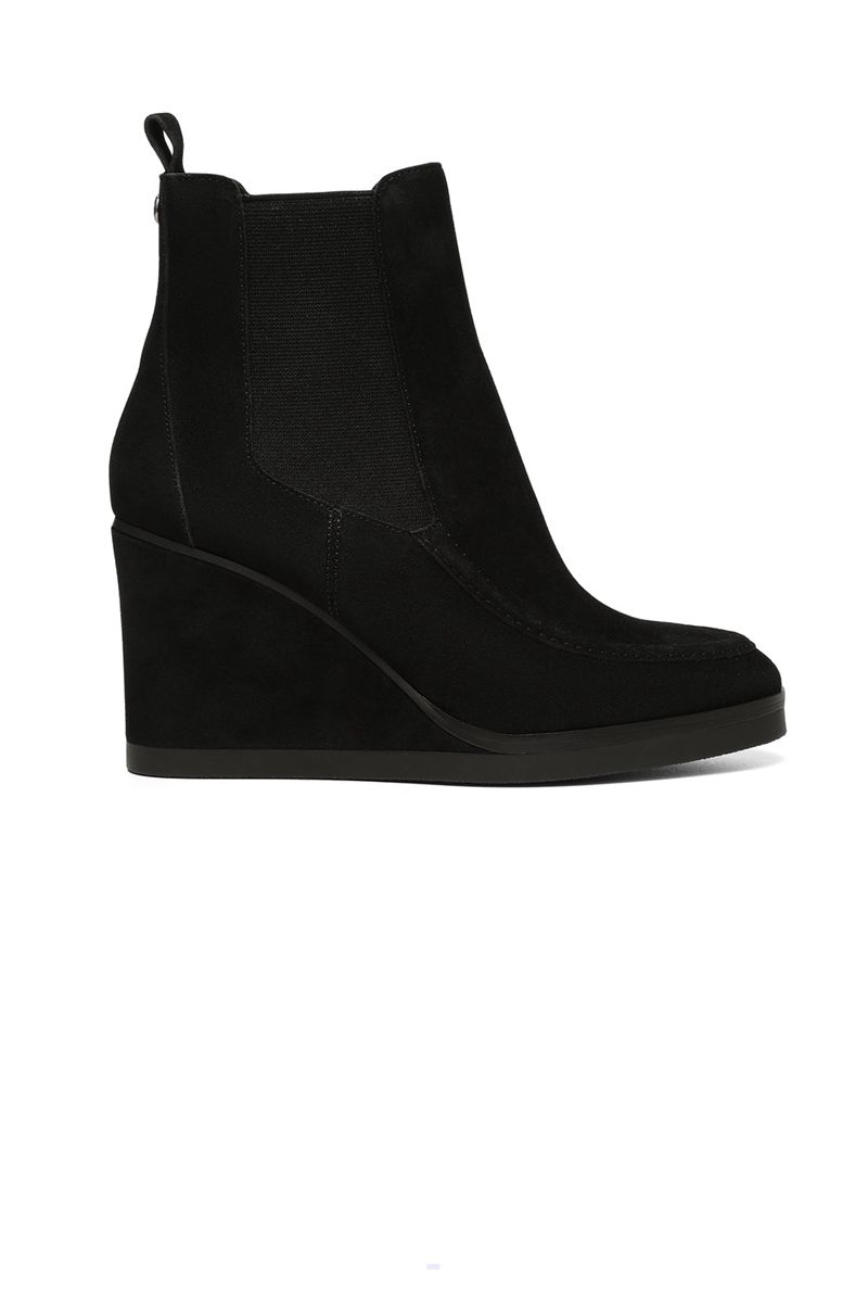 Black Women's NYDJ Leeza Wedge Boots | NZ 068KDPZLX