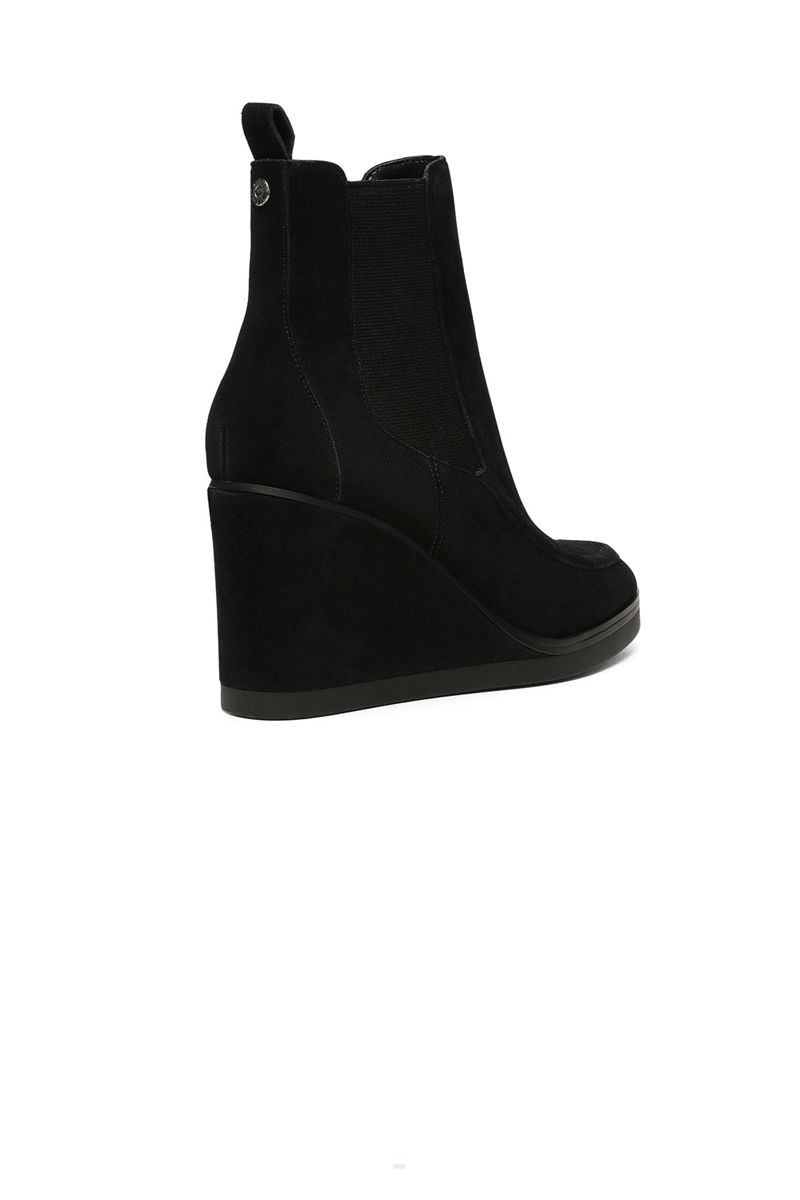 Black Women's NYDJ Leeza Wedge Boots | NZ 068KDPZLX