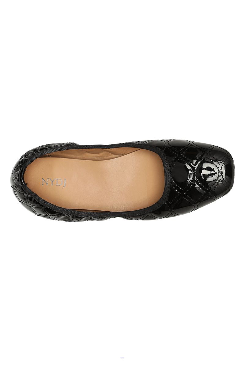 Black Women's NYDJ Marie Ballet Flats | NZ 607CHDJGY