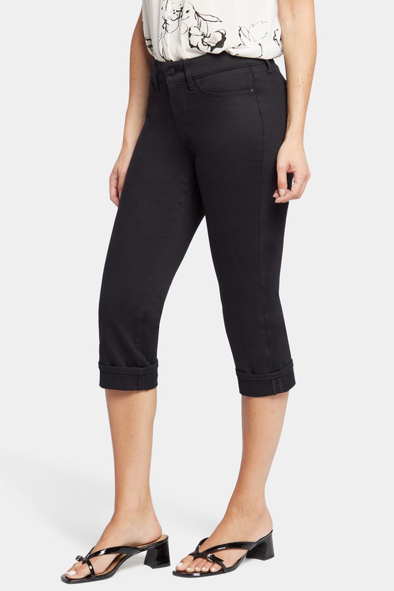 Black Women's NYDJ Marilyn Straight Crop Jeans | NZ 374XZYETF