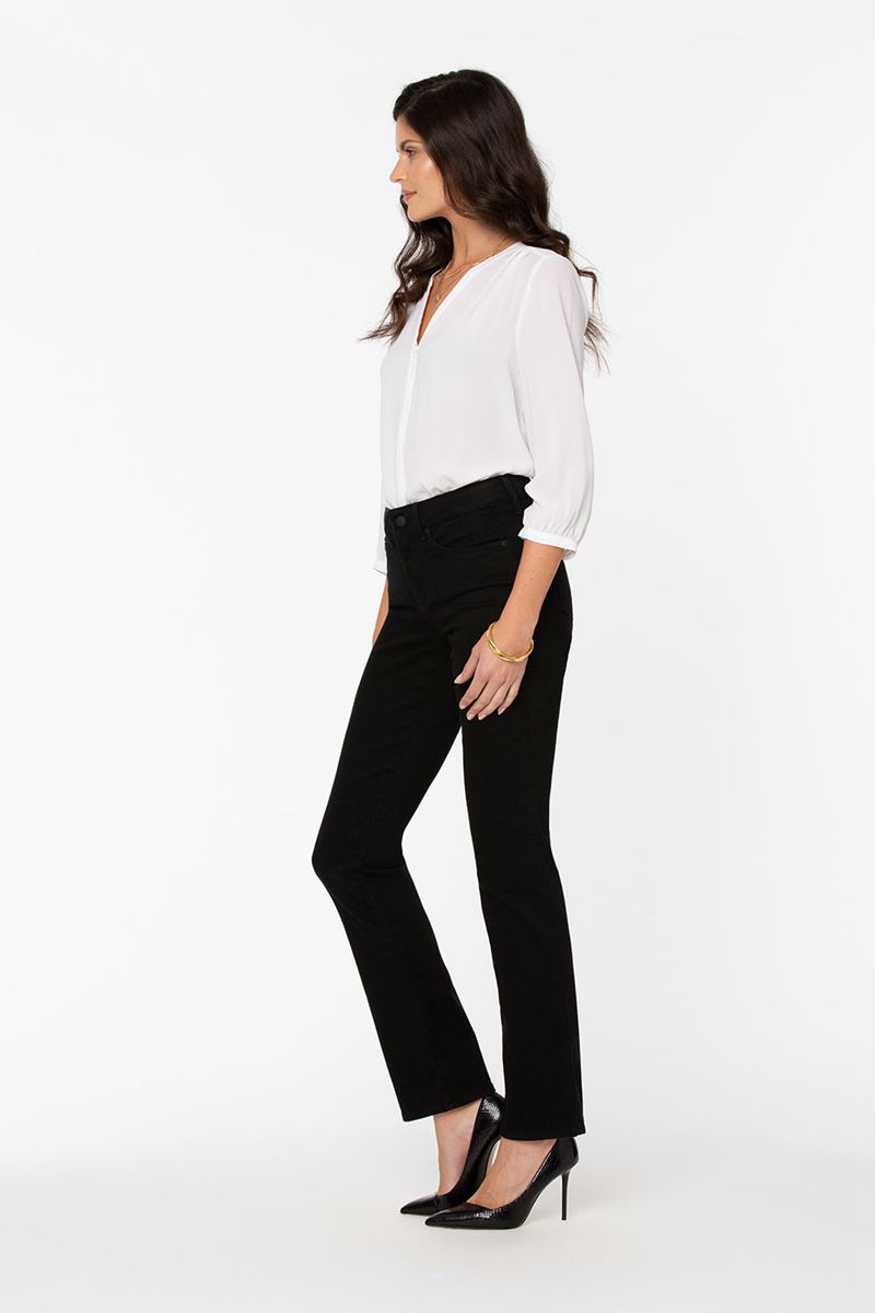 Black Women's NYDJ Marilyn Straight Jeans | NZ 286OJPYNE