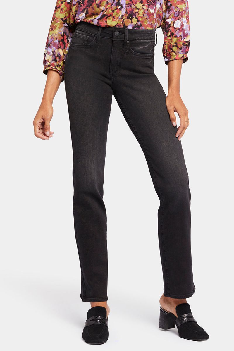 Black Women\'s NYDJ Marilyn Straight Jeans | NZ 857OEPHNI