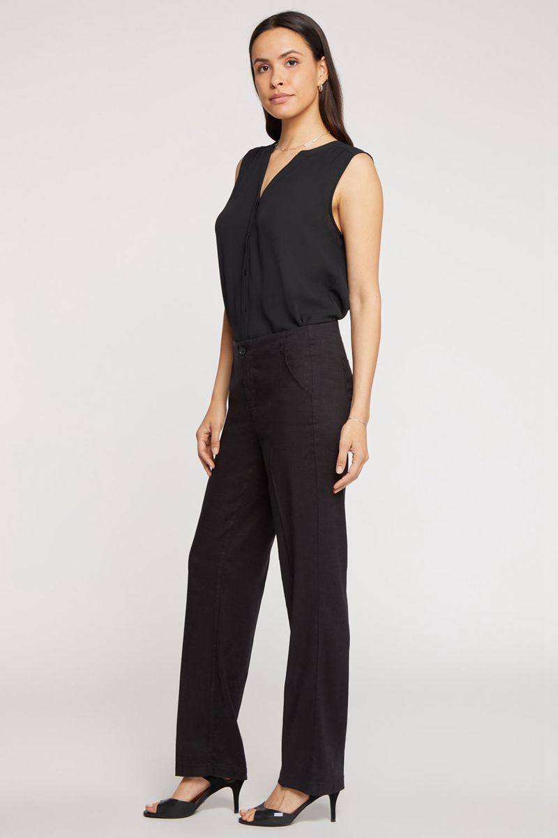 Black Women's NYDJ Marilyn Straight Pants | NZ 341CDTRSL