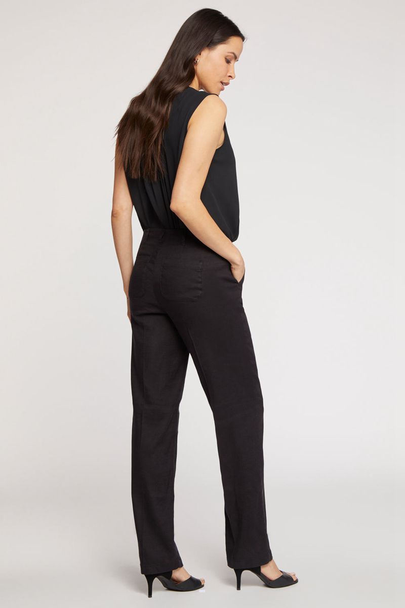 Black Women's NYDJ Marilyn Straight Pants | NZ 341CDTRSL