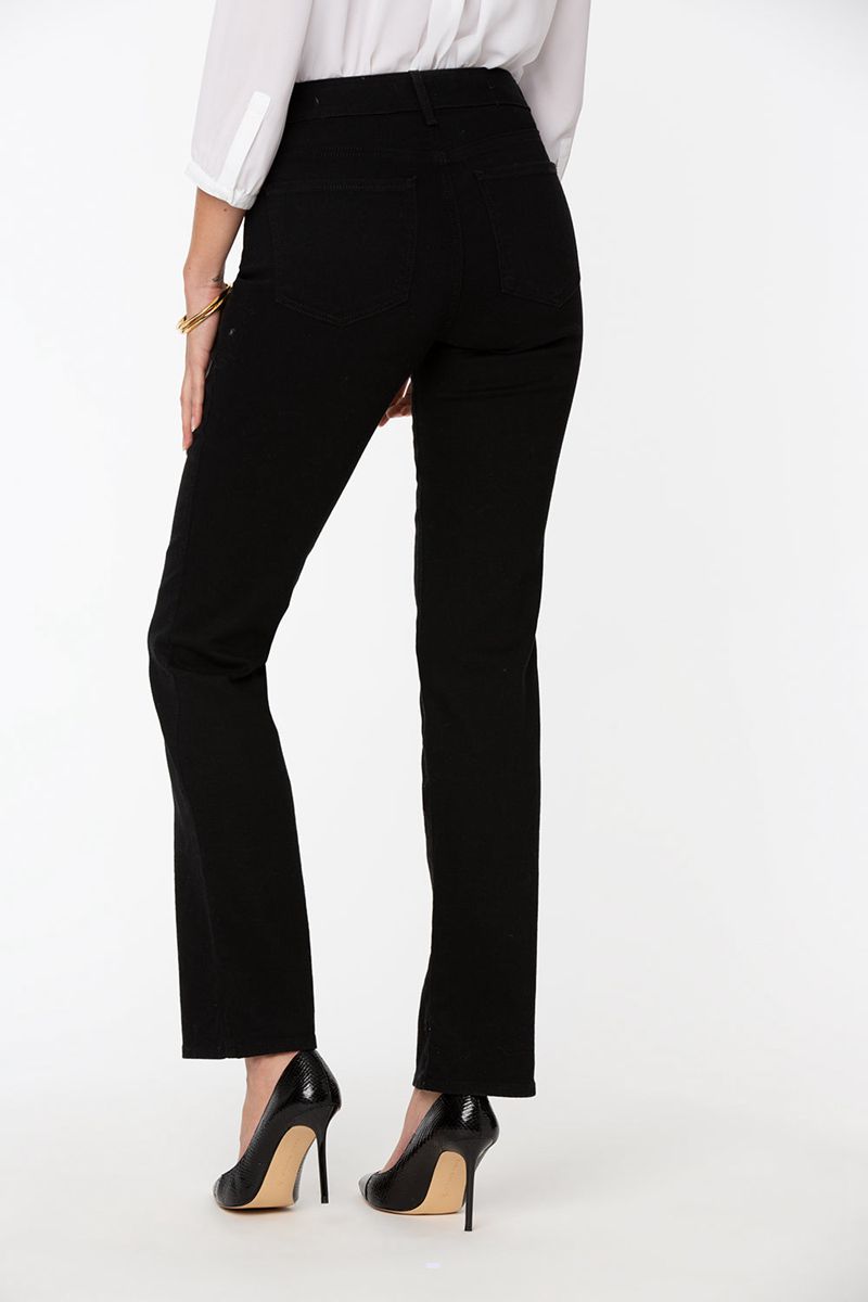 Black Women's NYDJ Petite Marilyn Straight Jeans | NZ 140KJVCOU