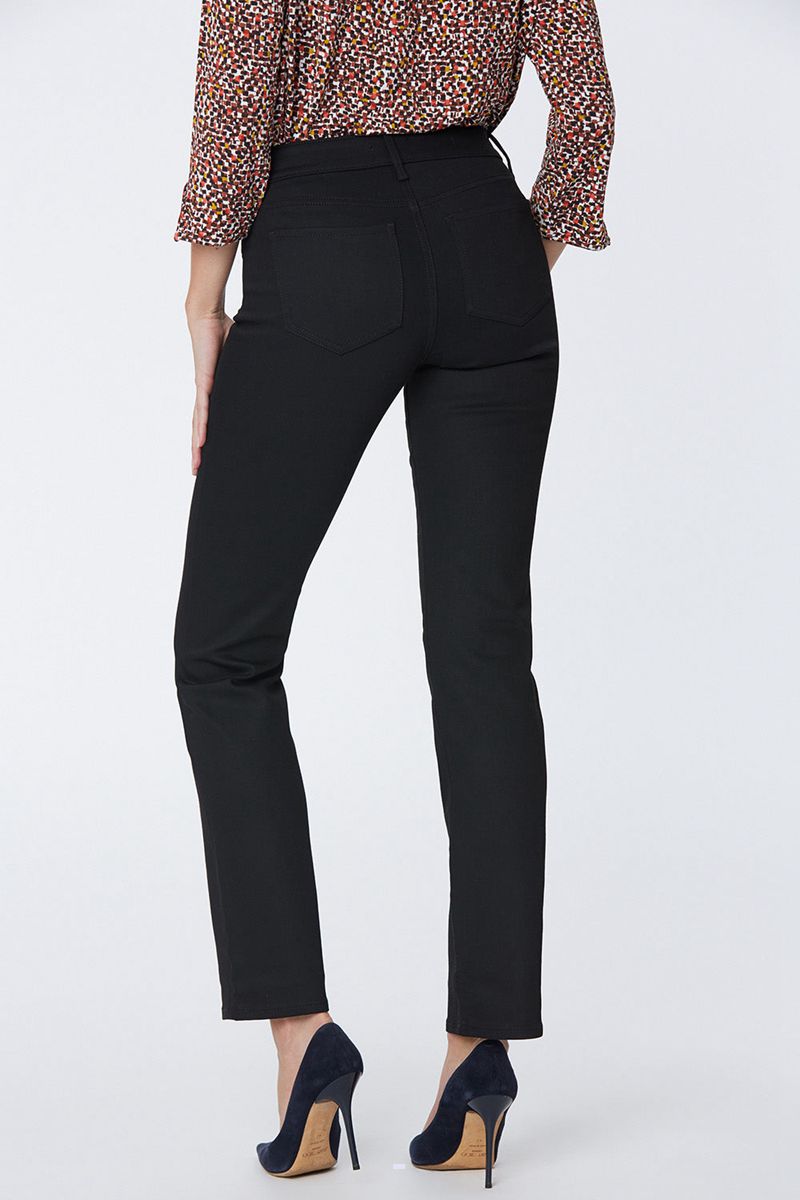 Black Women's NYDJ Petite Marilyn Straight Jeans | NZ 305NTGQRS