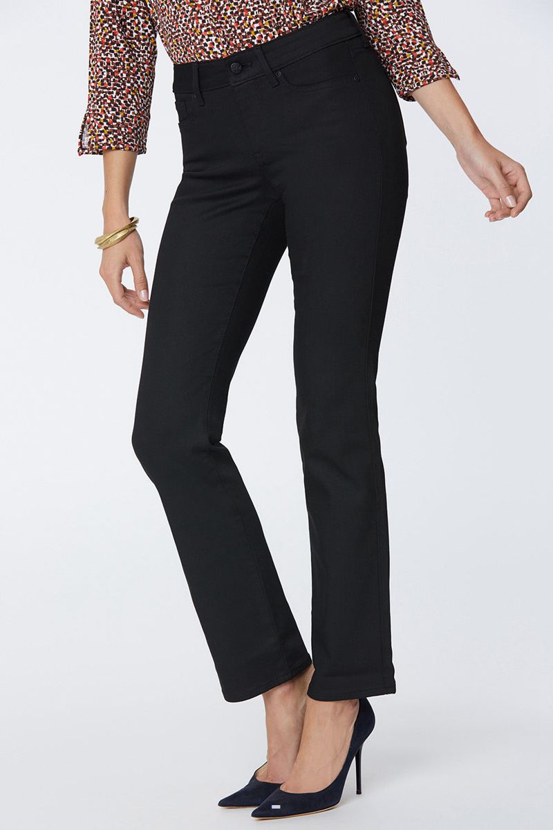 Black Women's NYDJ Petite Marilyn Straight Jeans | NZ 305NTGQRS