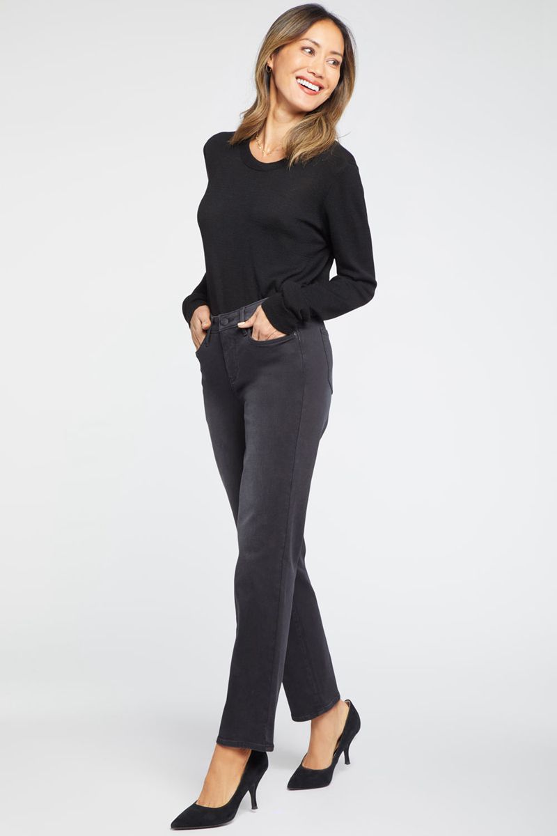 Black Women's NYDJ Petite Relaxed Slender Jeans | NZ 263UXHGBC