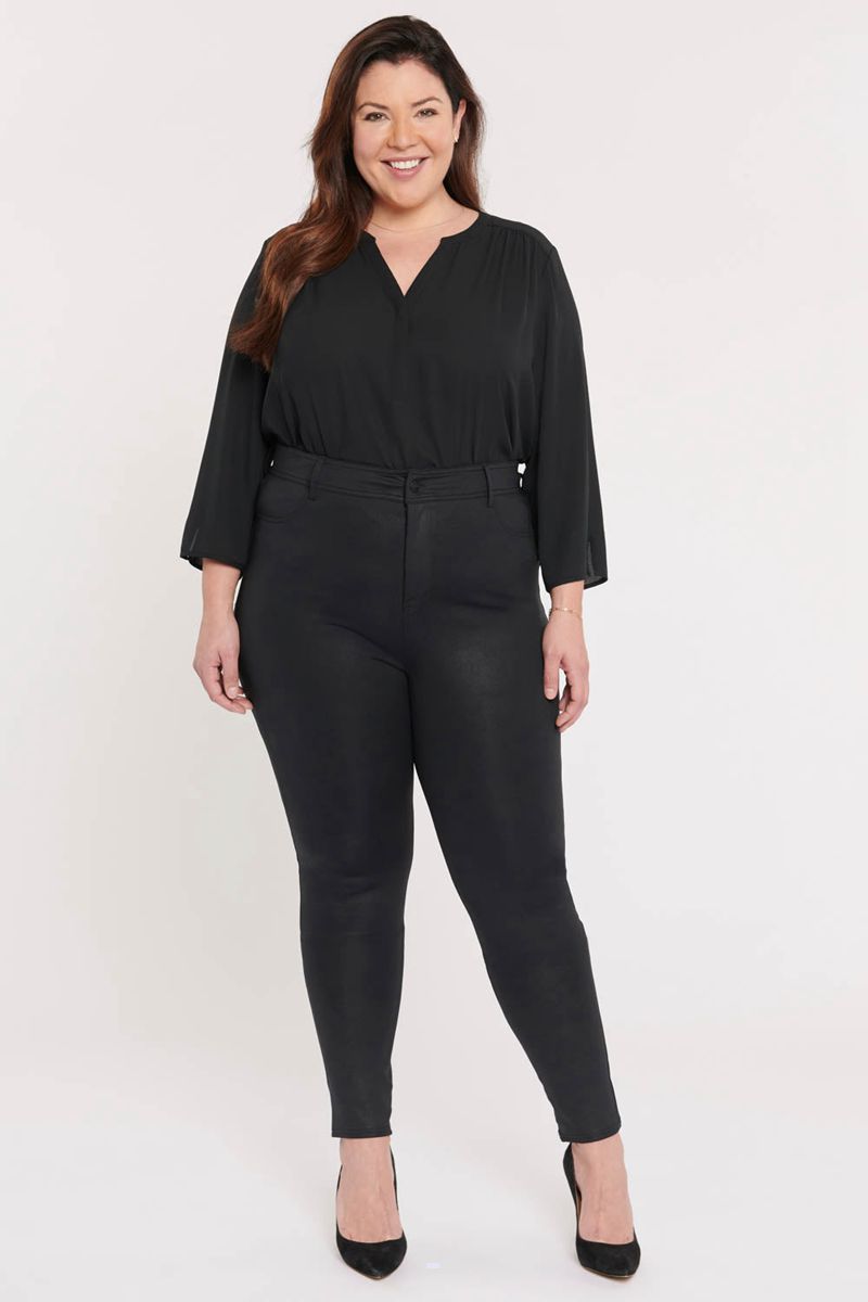 Black Women\'s NYDJ Plus 5 Pocket Leggings | NZ 156GEHNTR