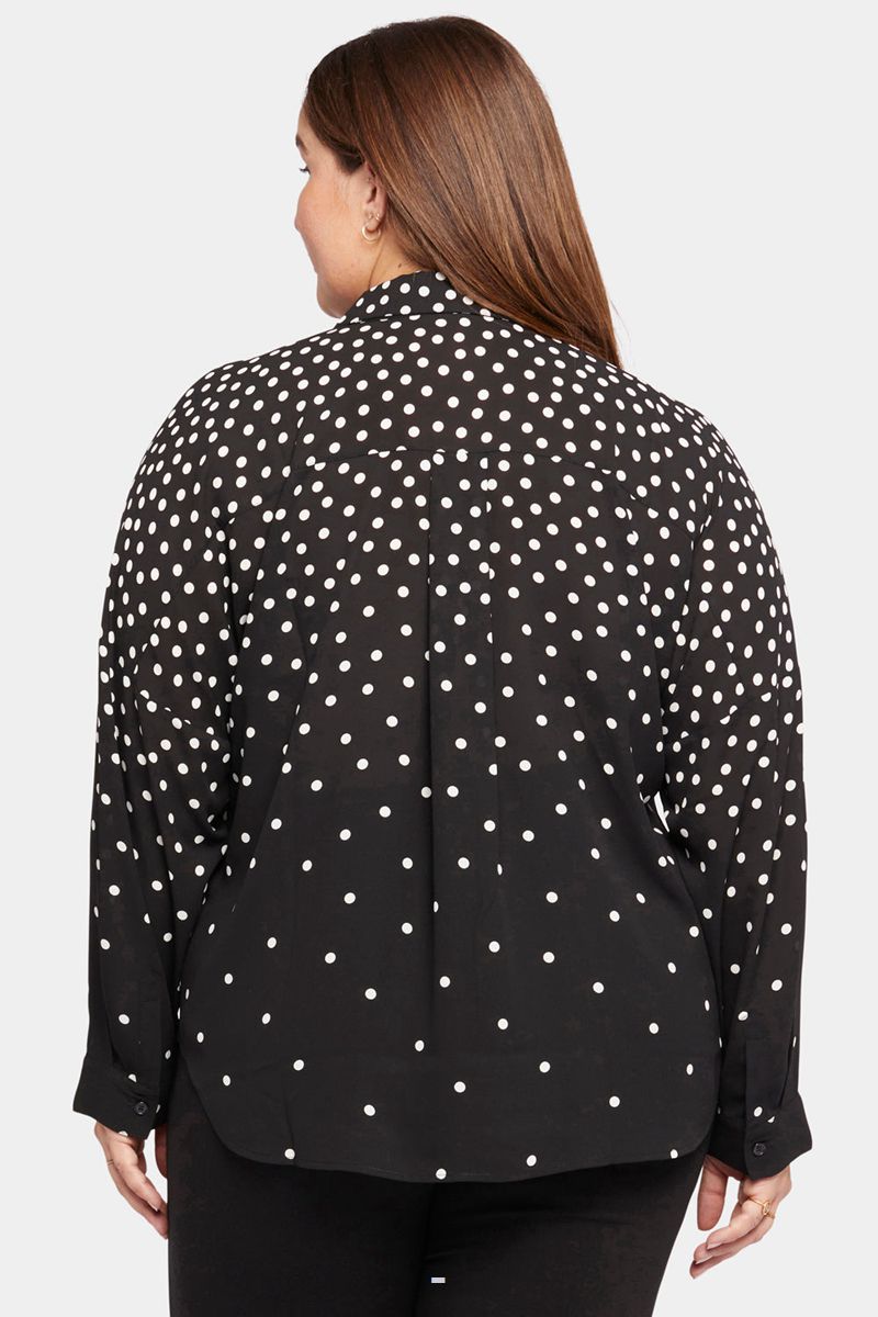 Black Women's NYDJ Plus Becky Blouse | NZ 107YEWUBL