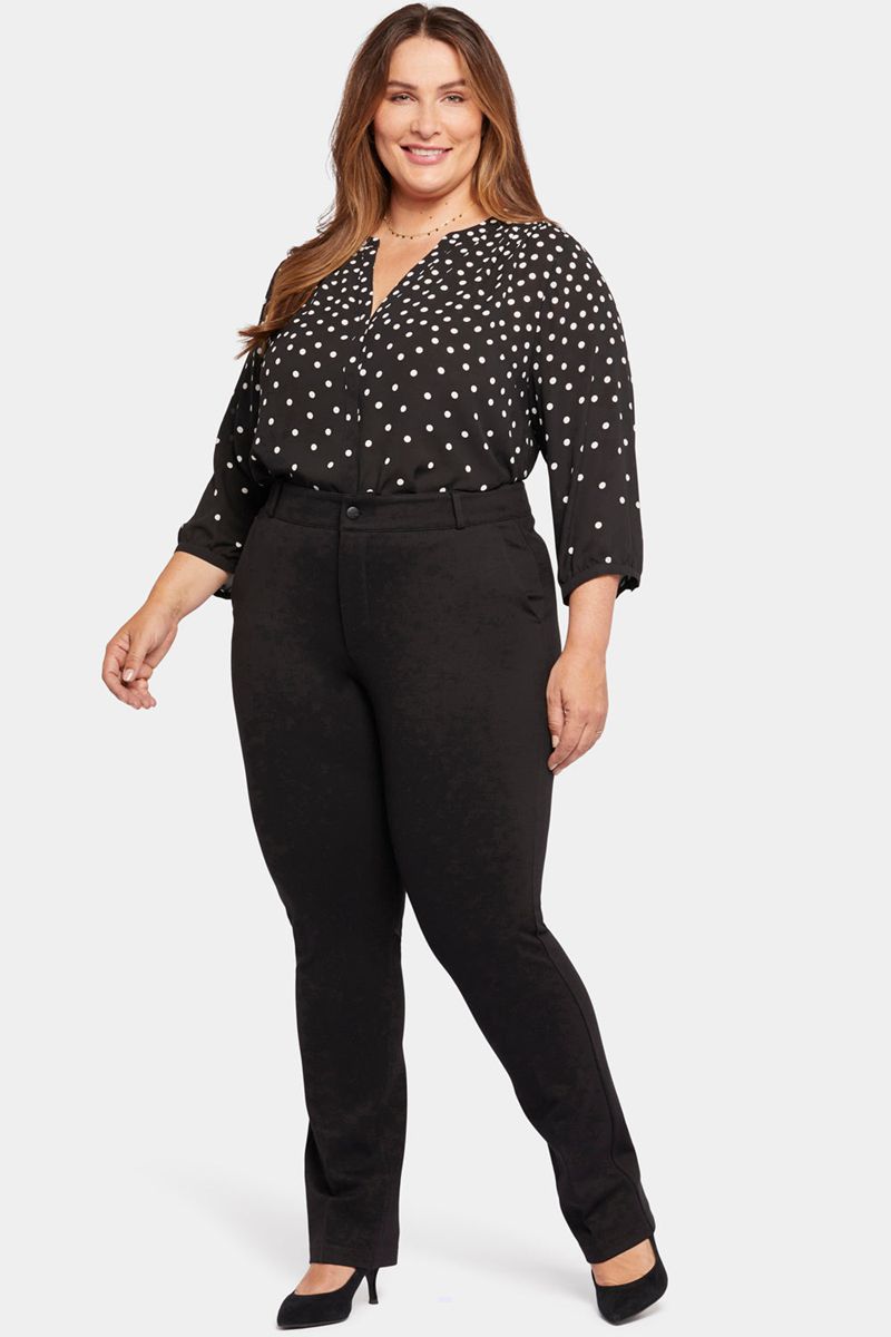 Black Women\'s NYDJ Plus Classic Trouser Pants | NZ 280ARIPZU