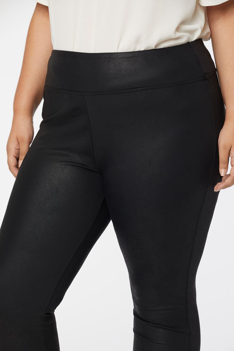 Black Women's NYDJ Plus Coated Leggings | NZ 359VAKHWU