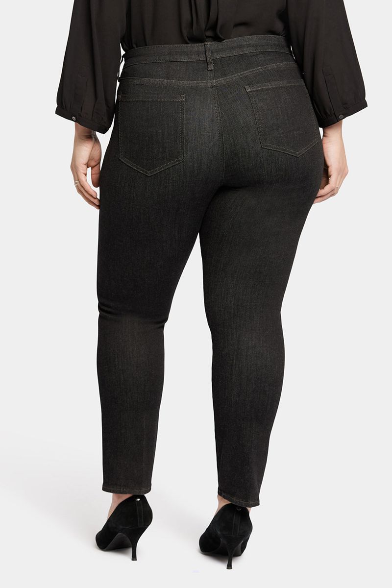 Black Women's NYDJ Plus Le Silhouette Sheri Slim Jeans | NZ 104GDOKMV