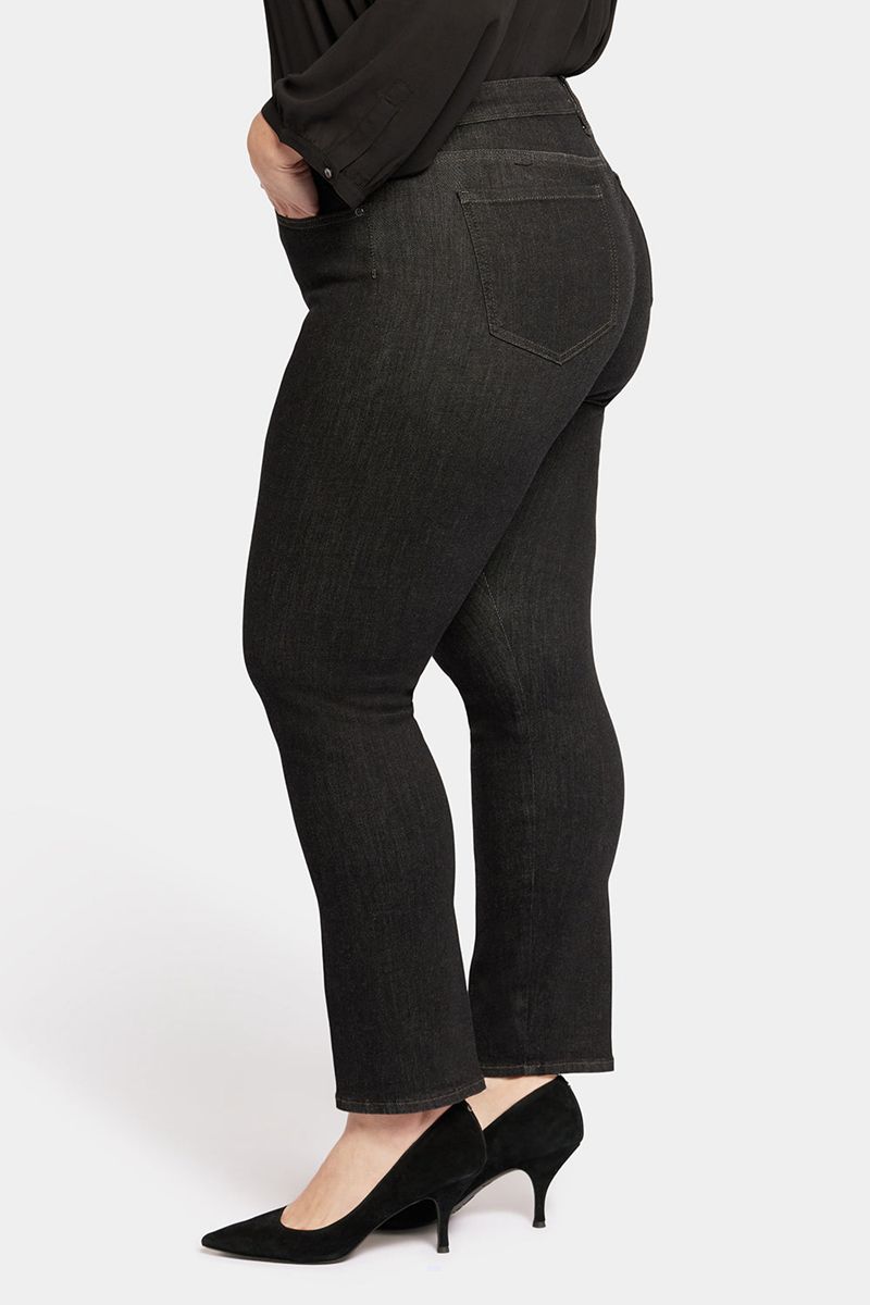 Black Women's NYDJ Plus Le Silhouette Sheri Slim Jeans | NZ 104GDOKMV