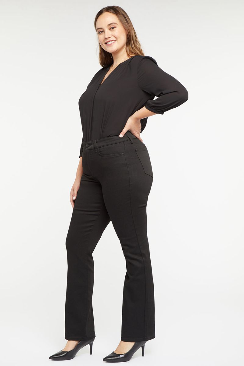 Black Women's NYDJ Plus Marilyn Straight Jeans | NZ 156VNIJOG