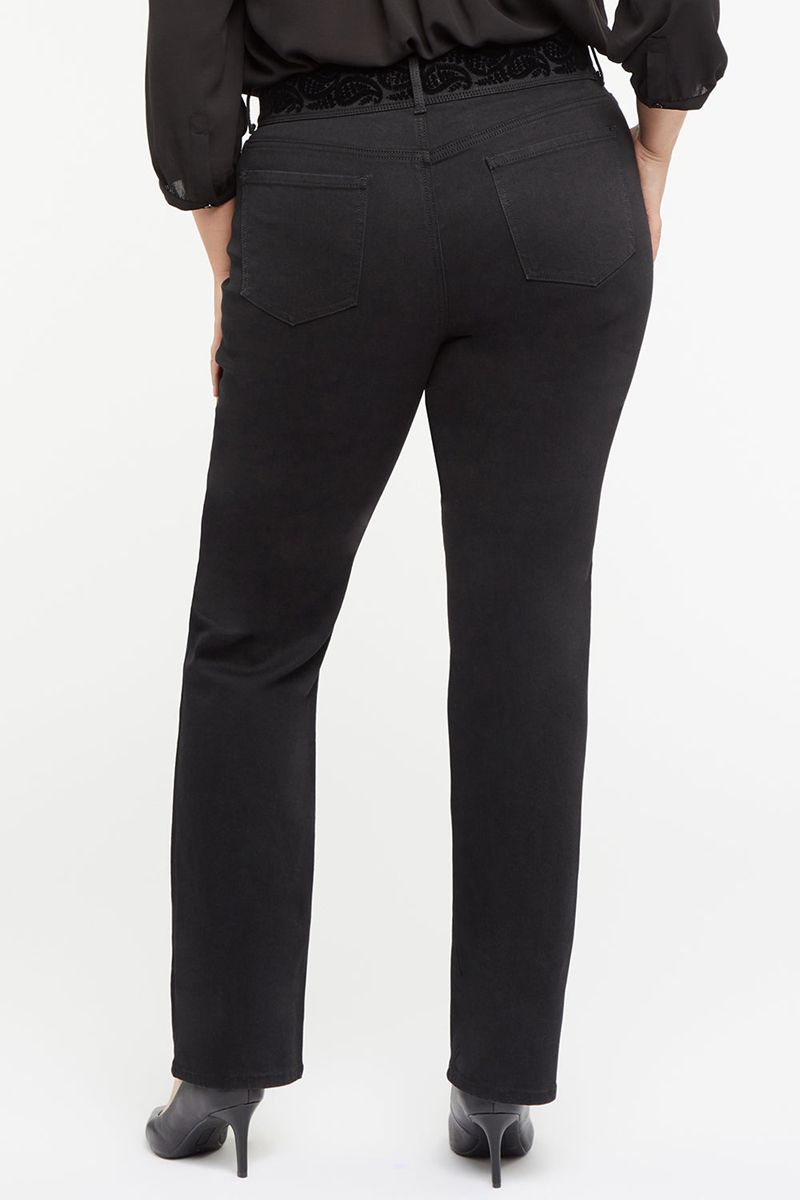 Black Women's NYDJ Plus Marilyn Straight Jeans | NZ 187QVWPZG