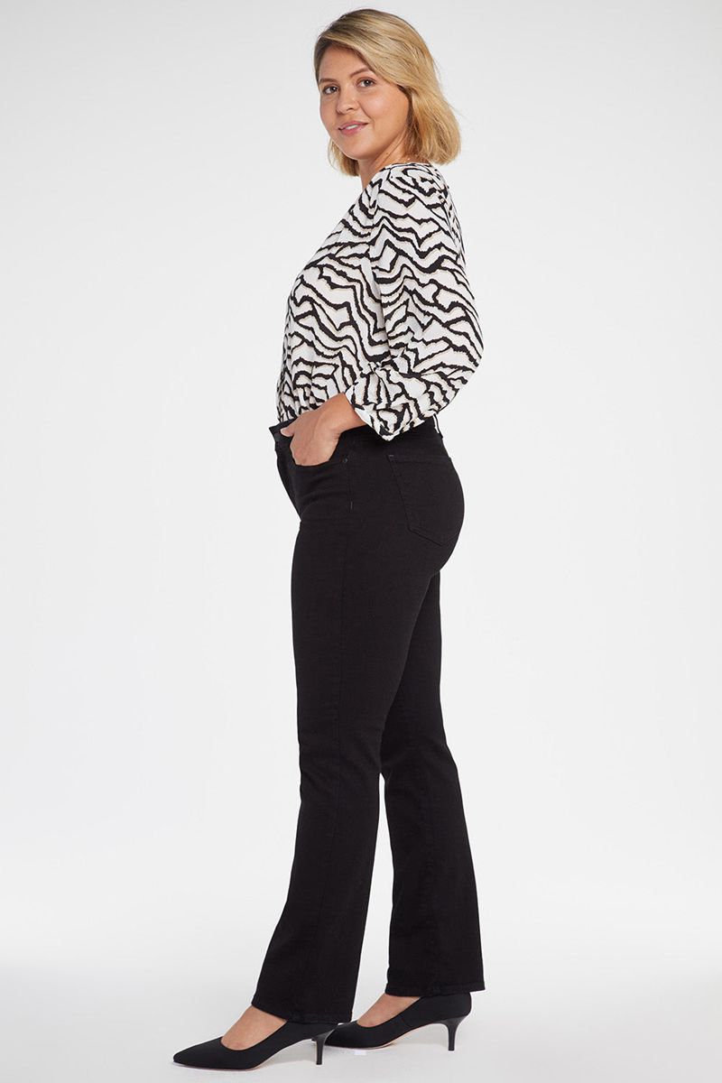 Black Women's NYDJ Plus Marilyn Straight Jeans | NZ 190ZONUPR