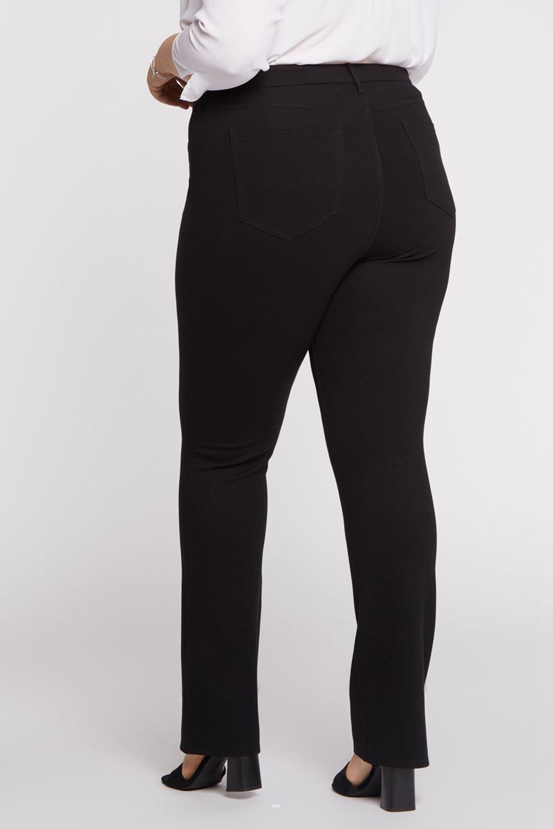 Black Women's NYDJ Plus Marilyn Straight Pants | NZ 240LTVJEA