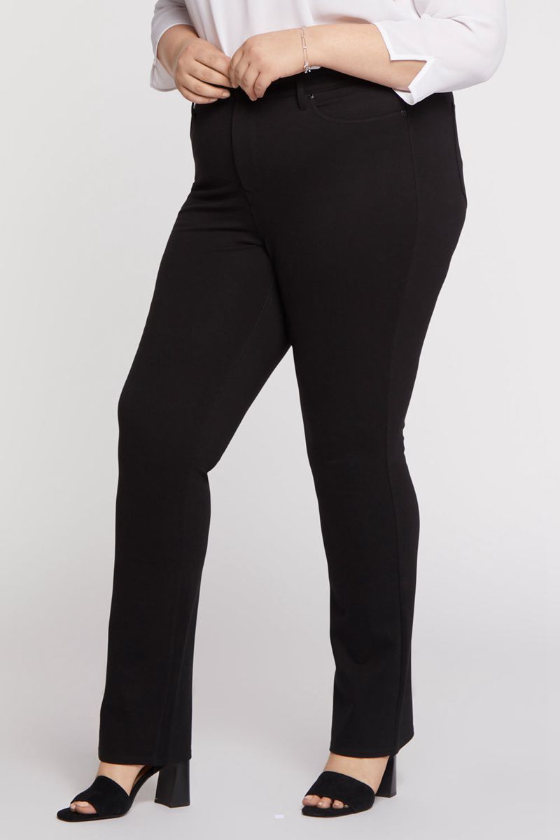 Black Women's NYDJ Plus Marilyn Straight Pants | NZ 240LTVJEA