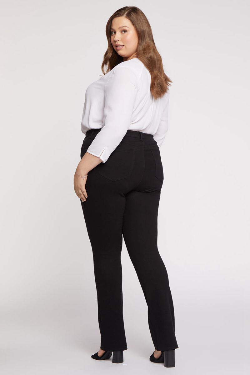 Black Women's NYDJ Plus Marilyn Straight Pants | NZ 240LTVJEA