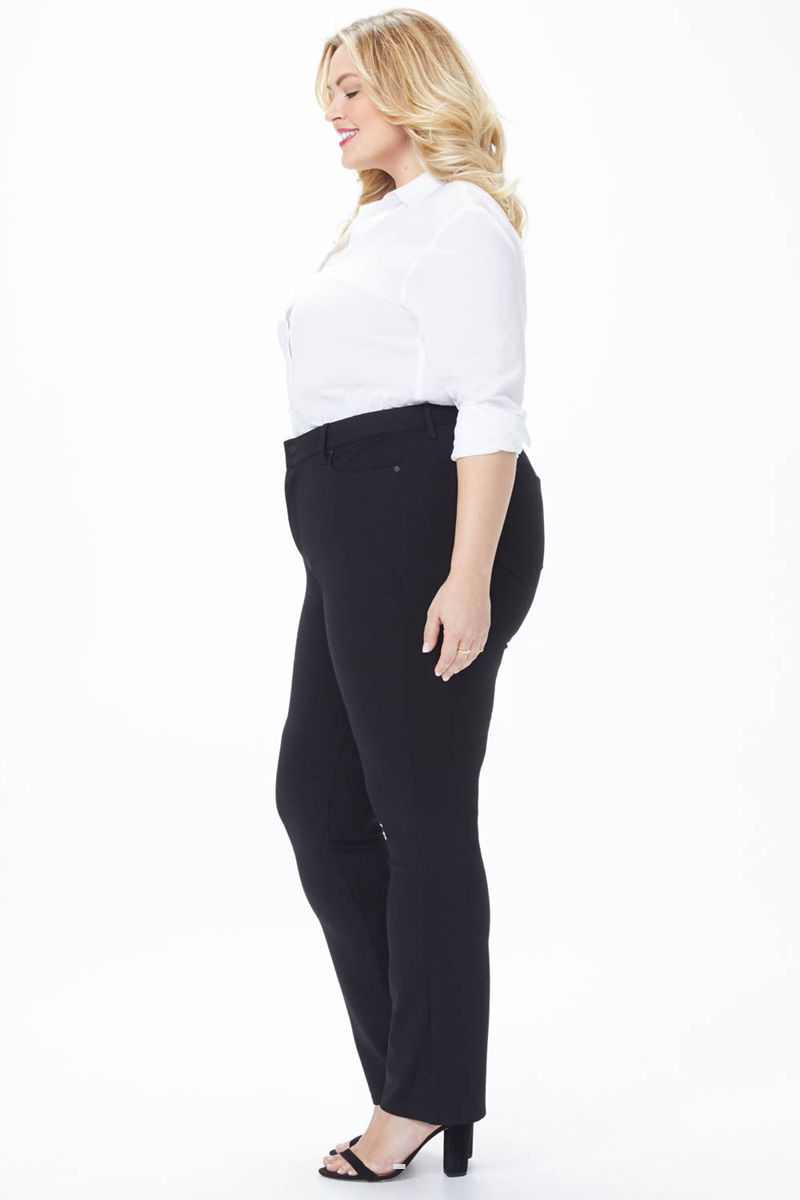 Black Women's NYDJ Plus Marilyn Straight Pants | NZ 609ELAIBT