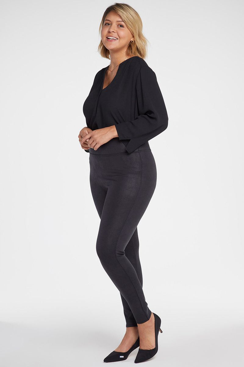 Black Women's NYDJ Plus Pull-On Skinny Leggings | NZ 842TLHRDE