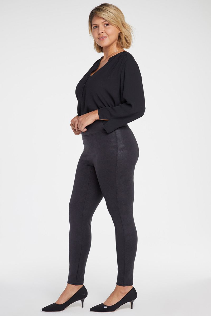 Black Women's NYDJ Plus Pull-On Skinny Leggings | NZ 842TLHRDE