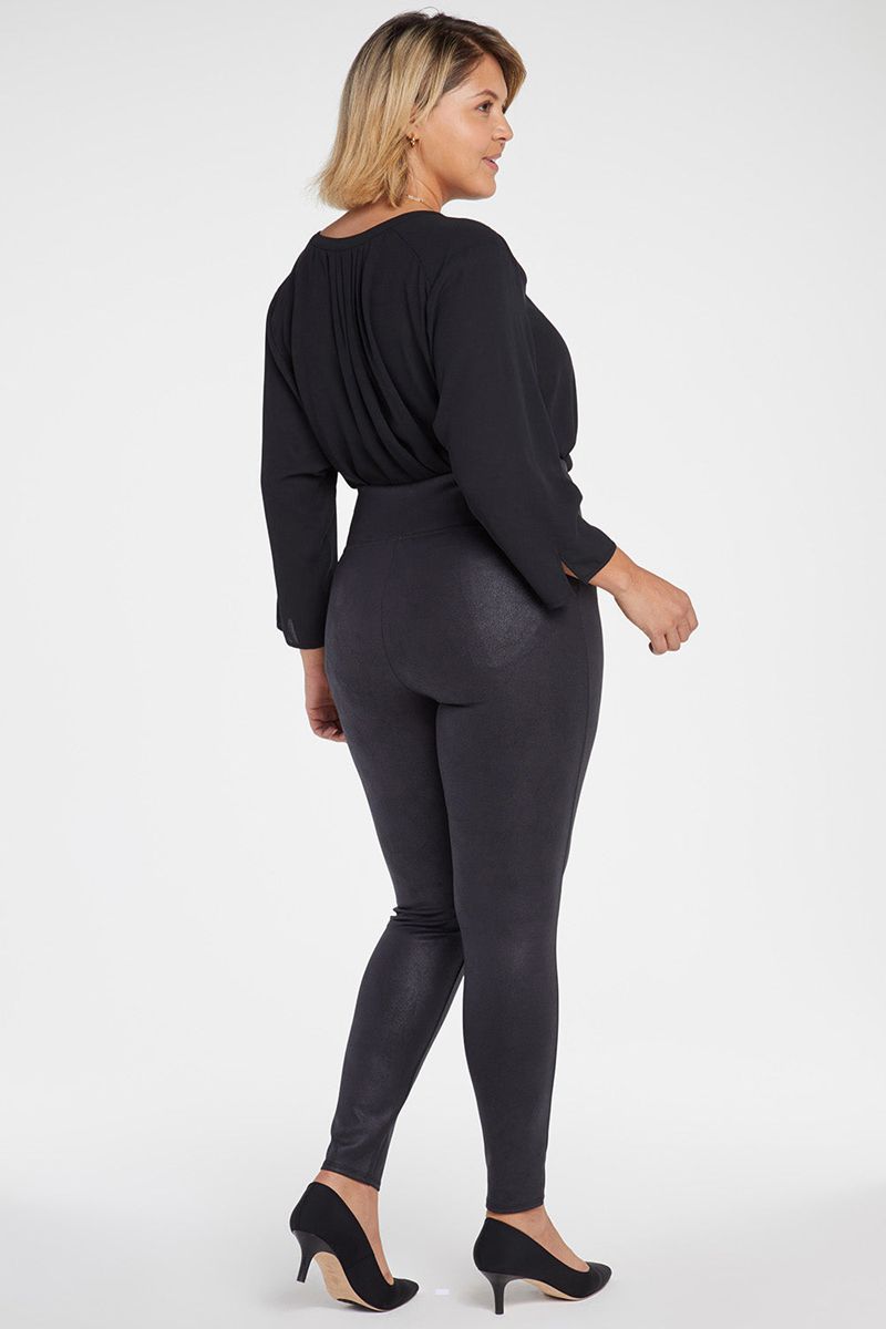 Black Women's NYDJ Plus Pull-On Skinny Leggings | NZ 842TLHRDE