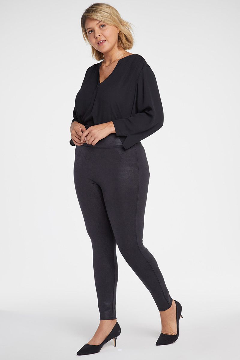 Black Women\'s NYDJ Plus Pull-On Skinny Leggings | NZ 842TLHRDE