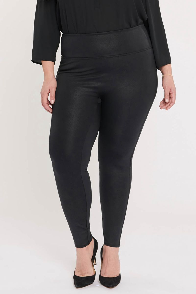 Black Women's NYDJ Plus Pull-On Skinny Leggings | NZ 930GLMHOF