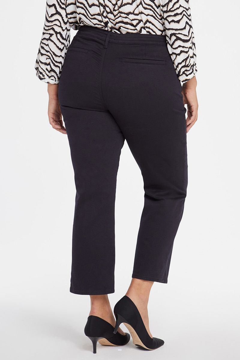 Black Women's NYDJ Plus Relaxed Piper Ankle Jeans | NZ 596LWRUOZ