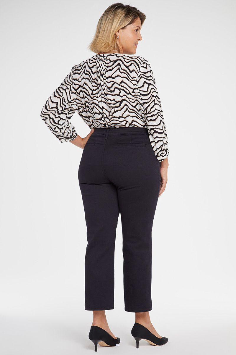 Black Women's NYDJ Plus Relaxed Piper Ankle Jeans | NZ 596LWRUOZ