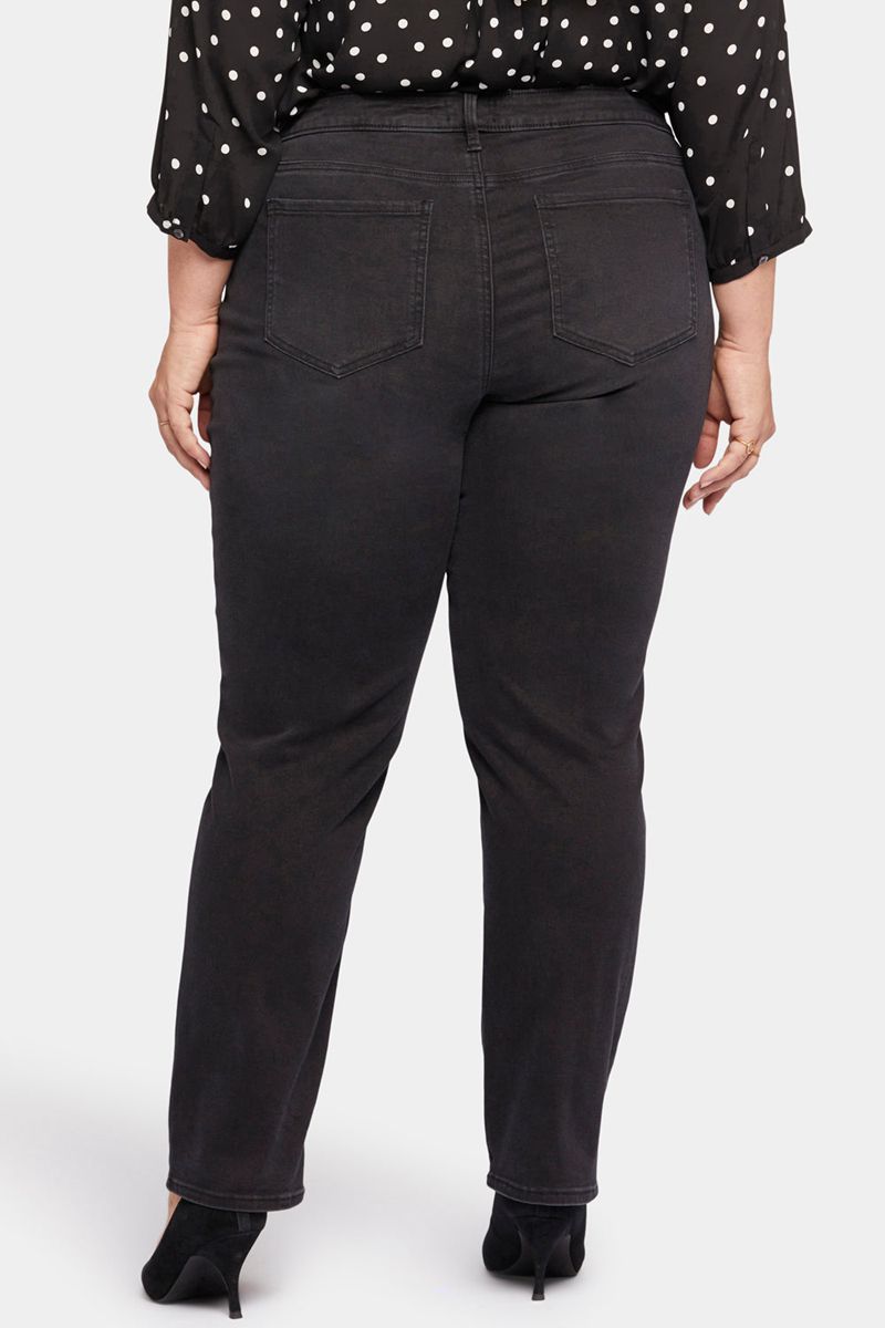 Black Women's NYDJ Plus Relaxed Slender Jeans | NZ 026WCHAYF