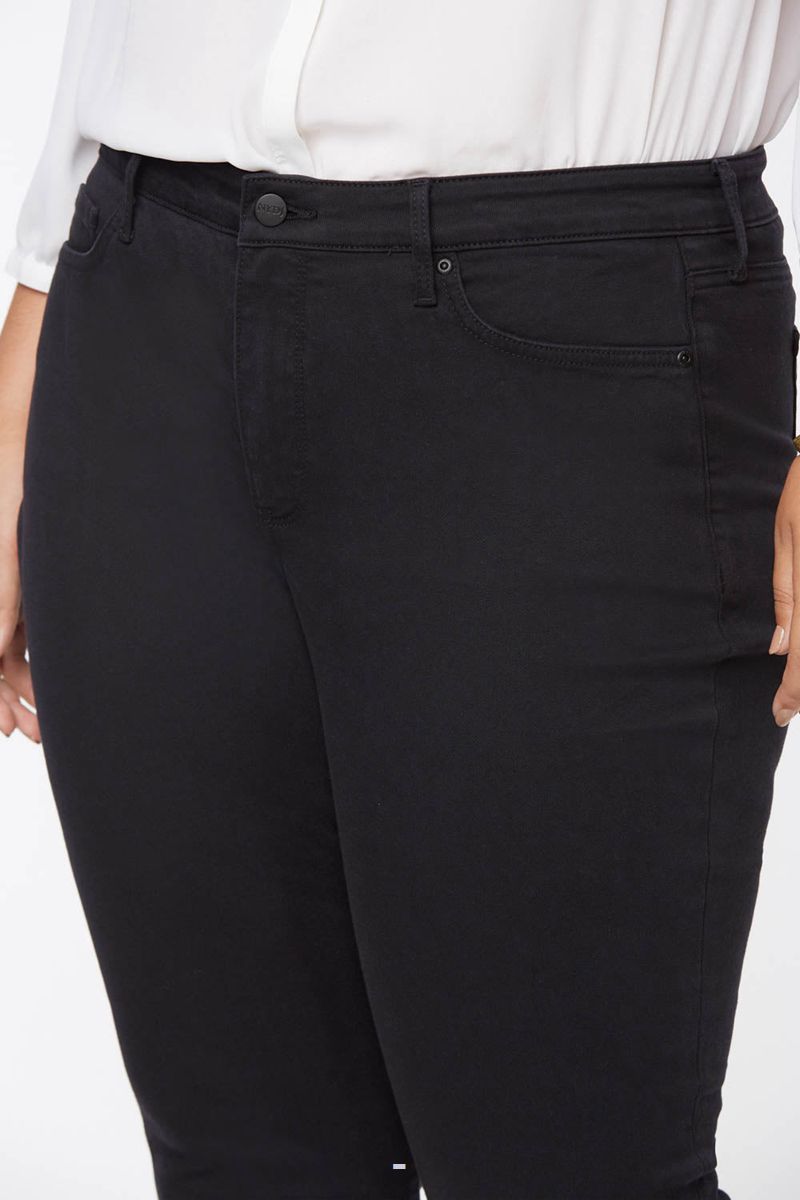 Black Women's NYDJ Plus Sheri Slim Ankle Jeans | NZ 069XSTWHG