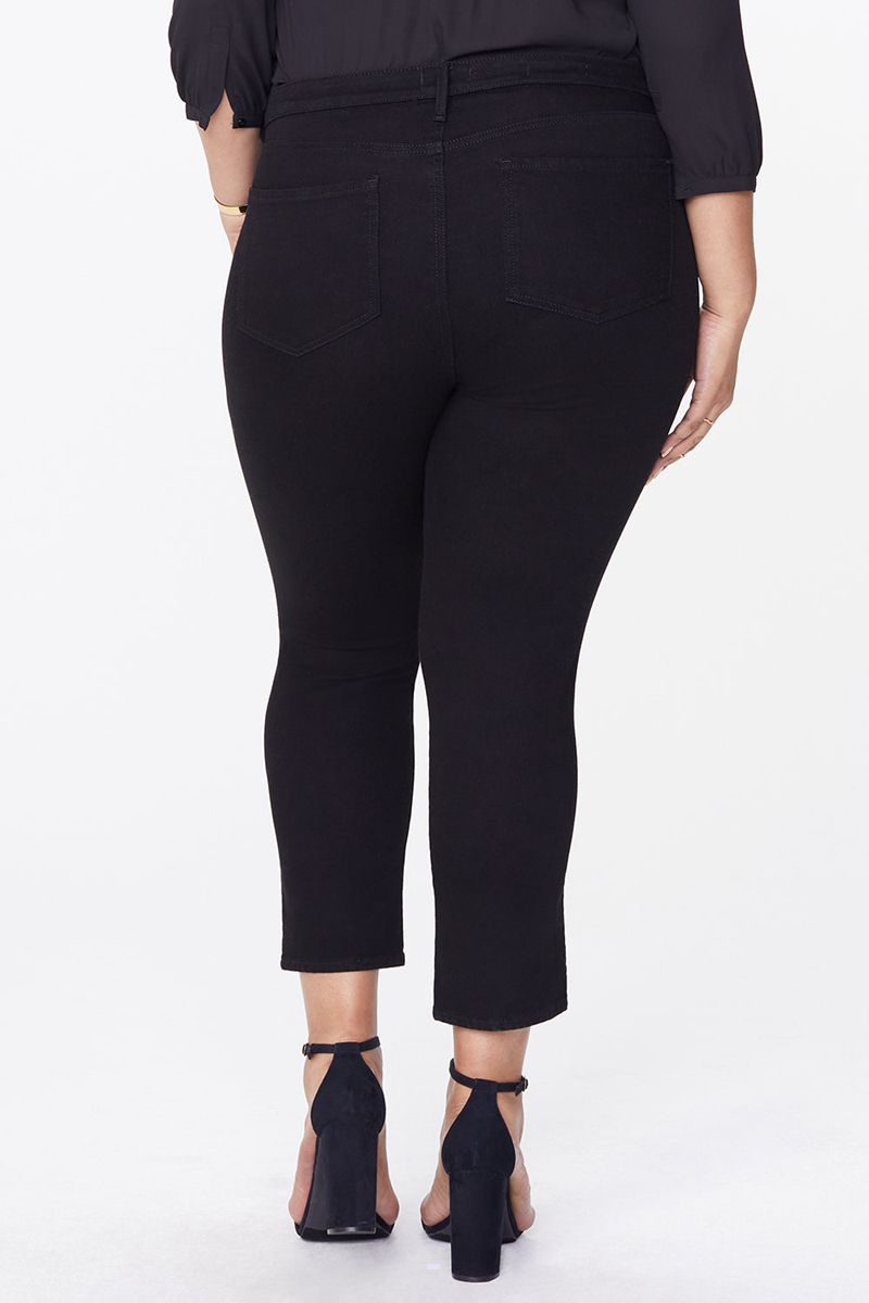 Black Women's NYDJ Plus Sheri Slim Jeans | NZ 468JMVOEF