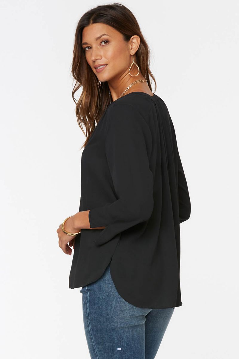 Black Women's NYDJ Plus The Perfect Blouse | NZ 286QOFVDJ