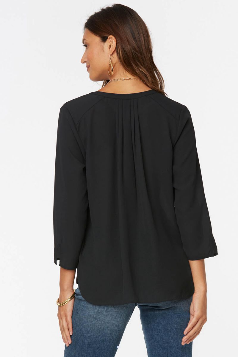 Black Women's NYDJ Plus The Perfect Blouse | NZ 286QOFVDJ