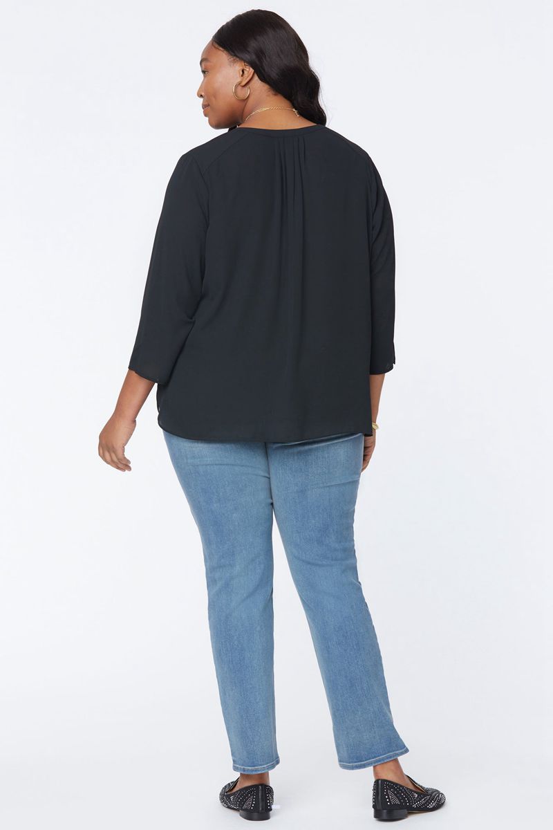 Black Women's NYDJ Plus The Perfect Blouse | NZ 286QOFVDJ