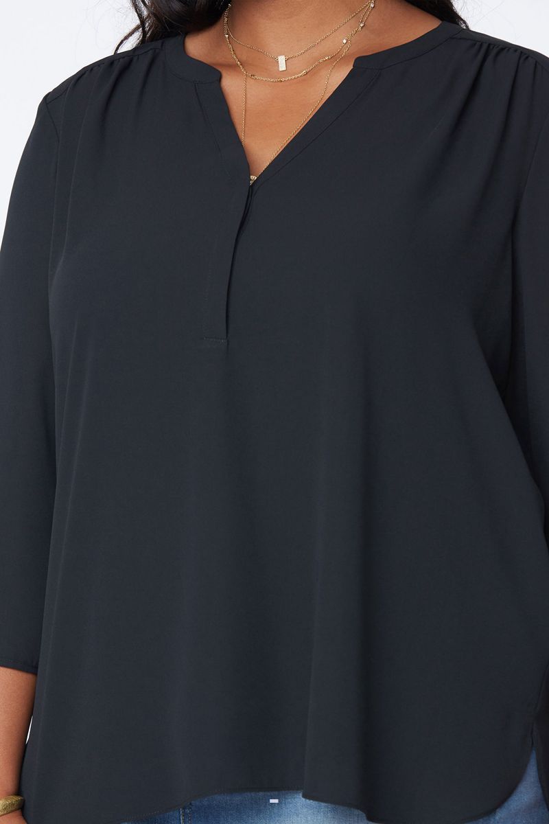 Black Women's NYDJ Plus The Perfect Blouse | NZ 286QOFVDJ