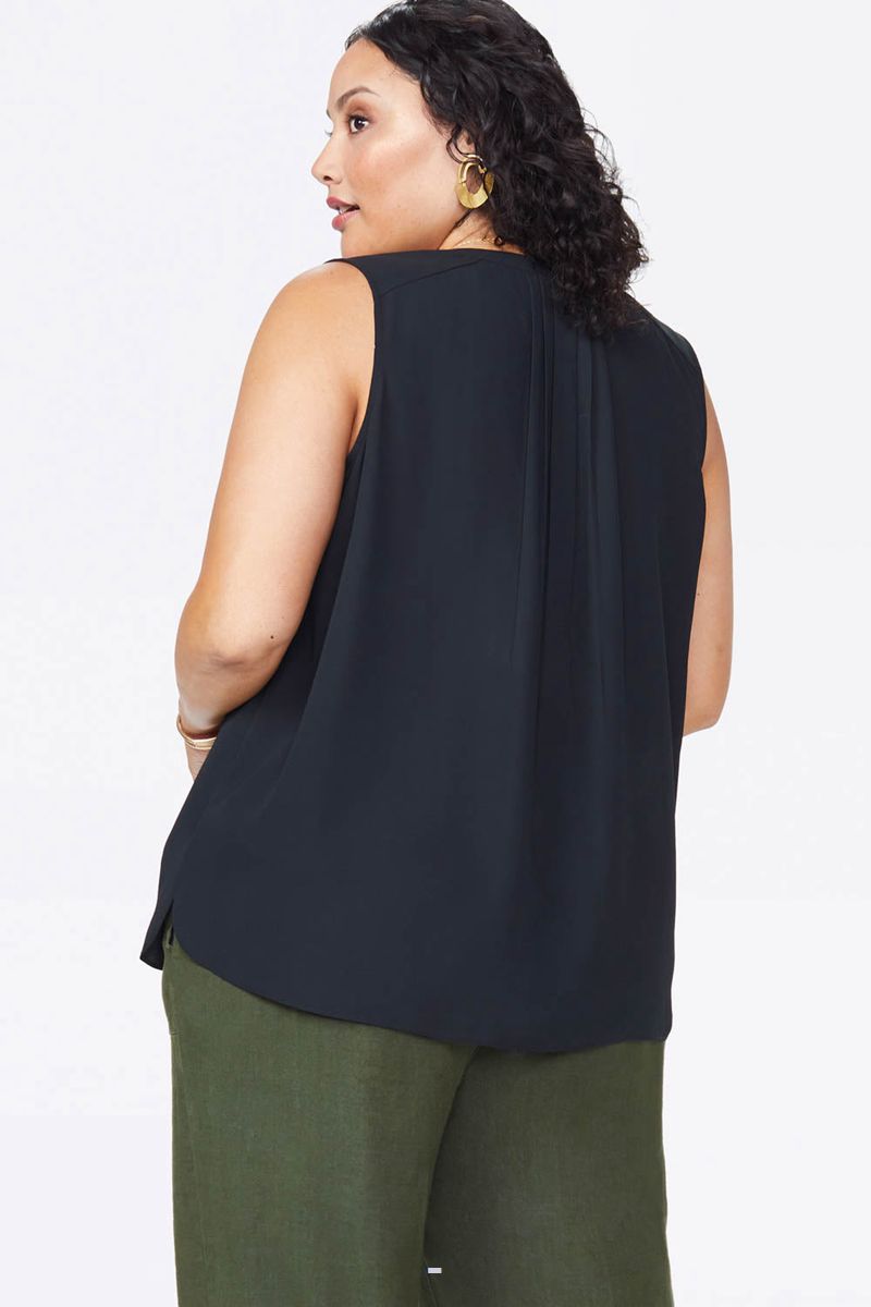 Black Women's NYDJ Plus The Sleeveless Perfect Blouse | NZ 529GAKEIS